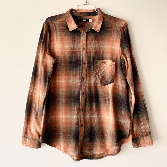 BDG Tops - BDG WARM EARTH TONES FLANNEL
